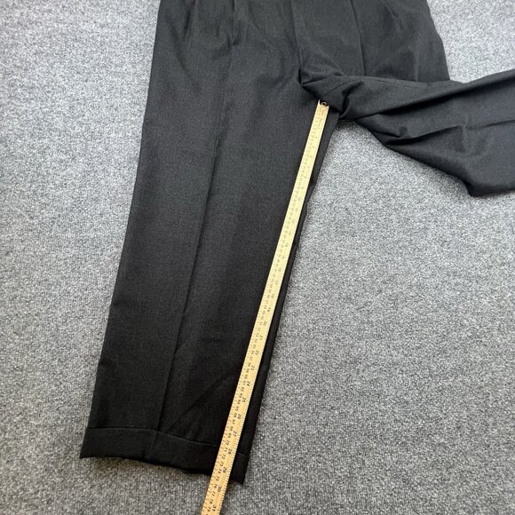 PRINCIPE Made in Italy Wool Cashmere Pleated Dress Pants Cuffed Hem ITALY 50 - Picture 3 of 13